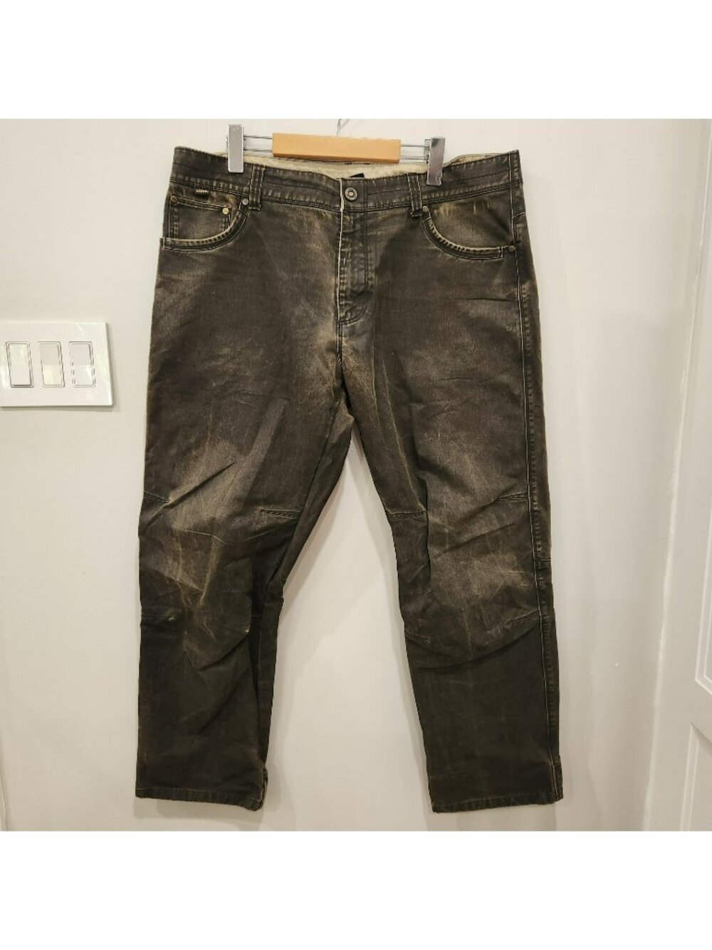 VTG Kuhl Rydr Pants Men 38x30 Brown Canvas Tactical Mountain Hiking Patina